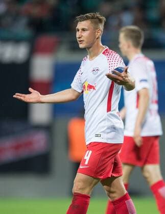 Willi Orban (L) Fussball international: UEFA Championsleague, Saison 2017 2018, Gruppenspiel: RB Leipzig - AS Monaco FC in Leipzig, Deutschland am 13.09.2017,