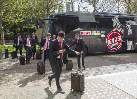 1. FC Köln Europapokal EuropaLeague Ankunft Hotel London England Datum: 13.09.2017 Jorge Mere (1. FC Köln)