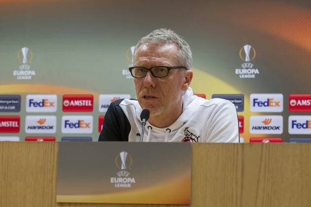 1. FC Köln Europapokal EuropaLeague Pressekonferenz London England Datum: 13.09.2017 Trainer Peter Stöger (1. FC Köln)