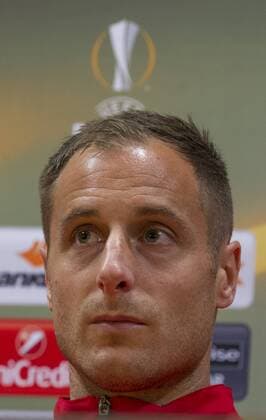 1. FC Köln Europapokal EuropaLeague Pressekonferenz London England Datum: 13.09.2017 Matthias Lehmann (1. FC Köln)
