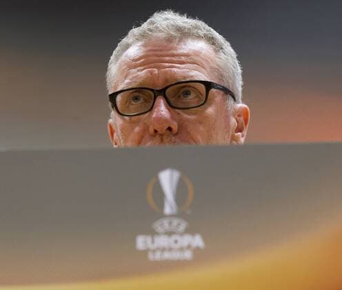 Bilder des Tages - SPORT 1. FC Köln Europapokal EuropaLeague Pressekonferenz London England Datum: 13.09.2017 Trainer Peter Stöger (1. FC Köln)