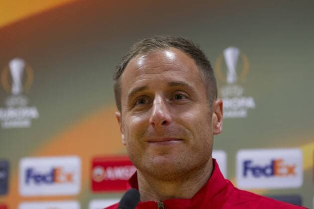 1. FC Köln Europapokal EuropaLeague Pressekonferenz London England Datum: 13.09.2017 Matthias Lehmann (1. FC Köln)