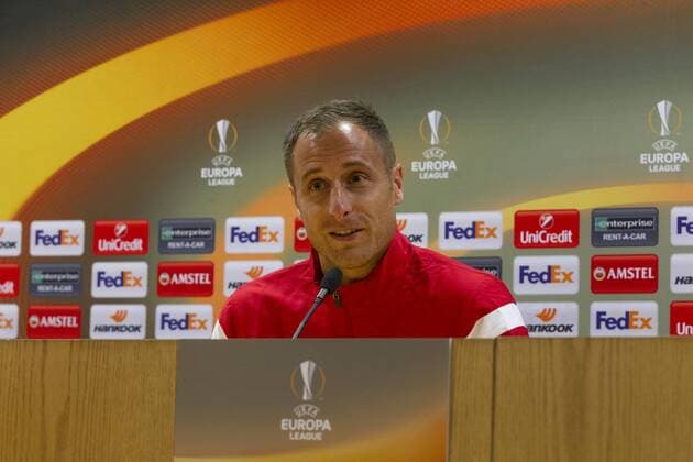 1. FC Köln Europapokal EuropaLeague Pressekonferenz London England Datum: 13.09.2017 Matthias Lehmann (1. FC Köln)