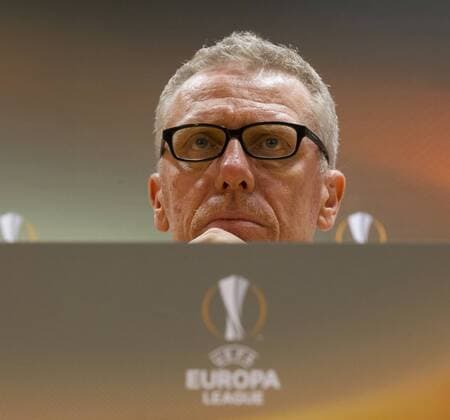 1. FC Köln Europapokal EuropaLeague Pressekonferenz London England Datum: 13.09.2017 Trainer Peter Stöger (1. FC Köln)