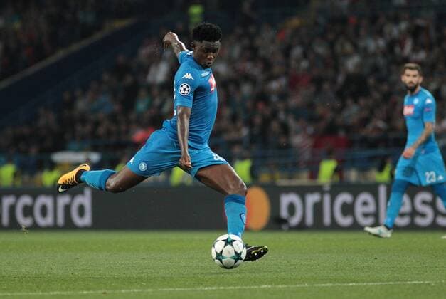September 13, 2017 - Kharkov, Ukraine - Napoli s Amadou Diawara controls the ball during the group stage match of the Champions League group F between FC Shakhtar and Napoli at Metalist Stadium in Kharkov. Ukraine, Wednesday, September 13, 2017 Shakhtar Donetsk v SSC Napoli - UEFA Champions League  - ZUMAn230 20170913_zaa_n230_413 Copyright: xDanilxShamkinx
