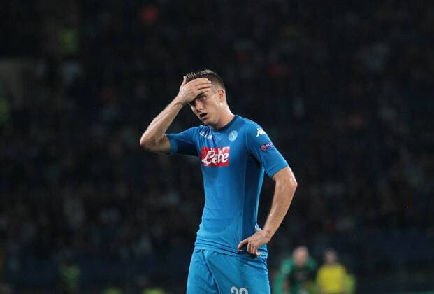 September 13, 2017 - Kharkov, Ukraine - Napoli s Piotr Zielinski reacts during the group stage match of the Champions League group F between FC Shakhtar and Napoli at Metalist Stadium in Kharkov. Ukraine, Wednesday, September 13, 2017 Shakhtar Donetsk v SSC Napoli - UEFA Champions League  - ZUMAn230 20170913_zaa_n230_415 Copyright: xDanilxShamkinx