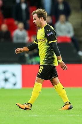 London, England 13.09.2017, UEFA Champions League - 2017 18 Season, 1st game day, Tottenham Hotspur - BV Borussia Dortmund, Mario Goetze (BVB) guckt ( DeFodi048