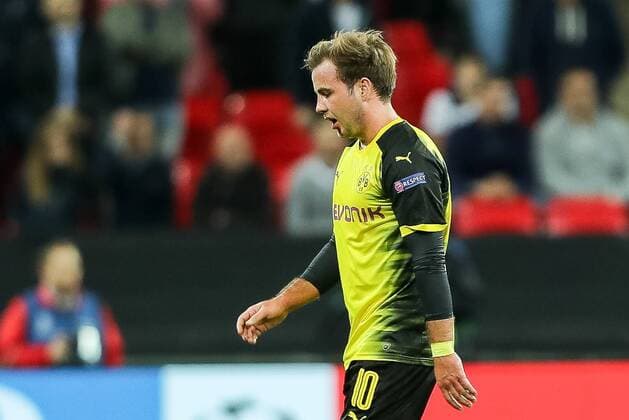 London, England 13.09.2017, UEFA Champions League - 2017 18 Season, 1st game day, Tottenham Hotspur - BV Borussia Dortmund, Mario Goetze (BVB) guckt ( DeFodi048