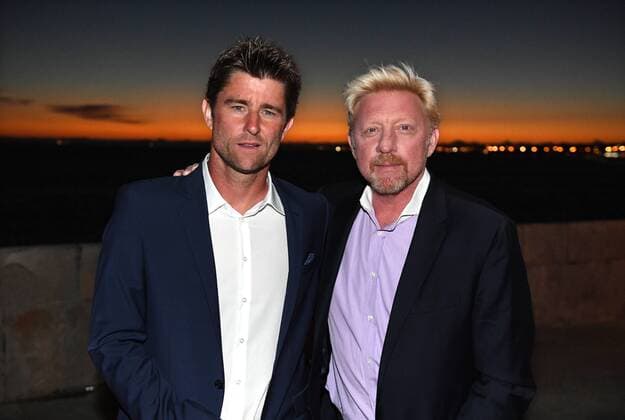 2017 Davis Cup Worldgroup Playoffs Portugal Germany Lissabon,Portugal German Team from Left: ,Capitain Michael Kohlmann und Boris Becker( Head of Men s Tennis DTB)