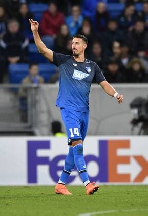 TOR zum 1:0 durch Sandro Wagner TSG 1899 Hoffenheim Torjubel TSG 1899 Hoffenheim vs Sporting SC Braga Europa League 14.09.2017 TSG 1899 Hoffenheim vs Sporting SC Braga