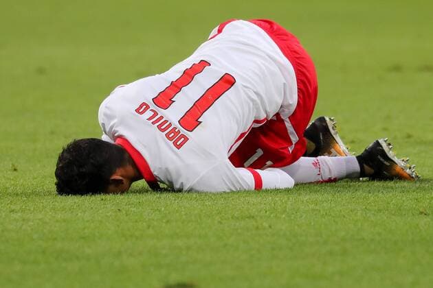 Danilo Barbosa da Silva (Braga, 11) am Boden, enttäuscht schauend, Enttäuschung, Frustration, disappointed, pessimistisch, Fussball, UEFA Europa League, TSG 1899 Hoffenheim - SC Braga,