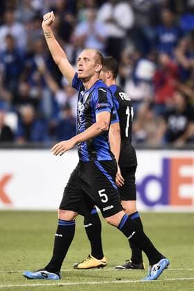 Db Reggio Emilia 14 09 2017 - Europa League Atalanta-Everton foto Daniele Buffa Image nella foto: esultanza gol Andrea Masiello 