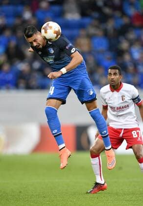 Sandro Wagner TSG 1899 Hoffenheim Aktion Kopfball TSG 1899 Hoffenheim vs Sporting SC Braga Europa League 14.09.2017 TSG 1899 Hoffenheim vs Sporting SC Braga