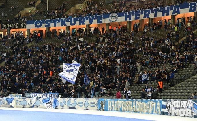 Fussball, Herren, Saison 2017 2018, UEFA Europa League (Gruppe J, 1. Spieltag), Hertha BSC - Athletic Bilbao, Fans von Hertha vor dem Spiel, 14.09.2017, Copyright: xMichaelxHundtx xMatthiasxKochx