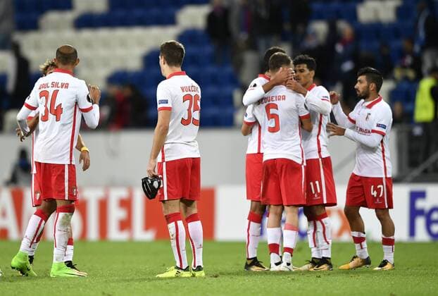 Fußball, EL, TSG 1899 Hoffenheim - Sporting Braga Schlussjubel TSG 1899 Hoffenheim vs Sporting SC Braga Europa League 14.09.2017 TSG 1899 Hoffenheim vs Sporting SC Braga
