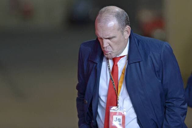 London, England 14.09.2017, UEFA Europa League - 2017 18 Season, 1st game day, FC Arsena - 1. FC Koeln, Jörg Schmadtke ( Manager Sportdirektor Koeln ) nachdenklich ( DeFodi521