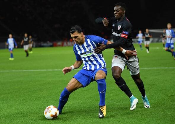 Fussball Berlin 14.09.2017 UEFA EUROLEAGUE GRUPPENPHASE Hertha BSC GER geg Athletic Bilbao ESP Karim REKIK Hertha BSC 04 geg WILLIAMS 11 Bilbao