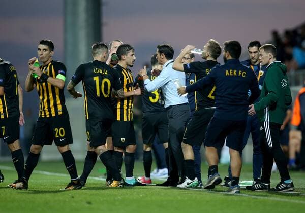 Fußball, EL, HNK Rijeka - AEK Athen UEFA Europa League, group D, HNK Rijeka vs. AEK Athens FC - Rijeka, Croatia 14.09.2017., Rijeka, Croatia - UEFA Europa League, group D, HNK Rijeka vs. AEK Athens FC. AEK Athens FC coach Manuel Jimenez.  NelxPavletic PIXSELL