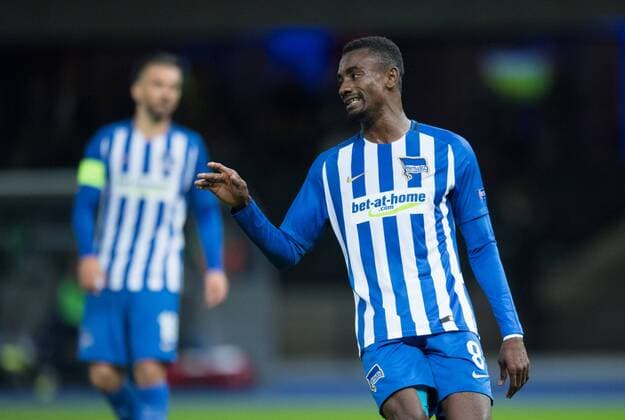 Salomon Kalou (B) Fussball international: UEFA Europaleague, Saison 2017 2018, Gruppenspiel: Hertha BSC Berlin - Athletic Club Bilbao im Olympiastadion in Berlin, Deutschland am 14.09.2017,