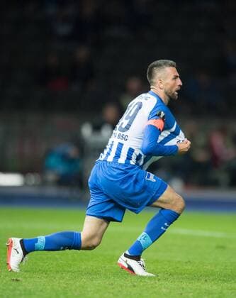 Vedad Ibisevic (B) Fussball international: UEFA Europaleague, Saison 2017 2018, Gruppenspiel: Hertha BSC Berlin - Athletic Club Bilbao im Olympiastadion in Berlin, Deutschland am 14.09.2017,