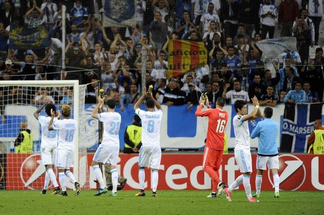 Joie Fin de match (OM) FOOTBALL : Marseille vs Konyaspor - Europa League - 14 09 2017 FranckPennant Panoramic 