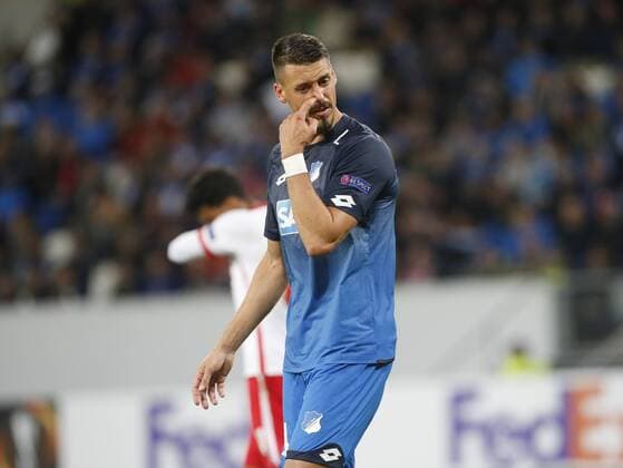 Sandro Wagner (Hoffenh) enttäuscht . TSG 1899 Hoffenheim-Sporting Braga . Sinsheim, GER 14.09.2017, Europa League 2017 2018 .