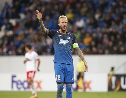 Kevin Vogt (Hoffenh) gibt lautstark Anweisung . TSG 1899 Hoffenheim-Sporting Braga . Sinsheim, GER 14.09.2017, Europa League 2017 2018 .