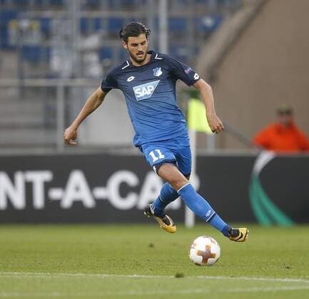Florian Grillitsch (Hoffenh) . Einzelaktion am Ball . TSG 1899 Hoffenheim-Sporting Braga . Sinsheim, GER 14.09.2017, Europa League 2017 2018 .