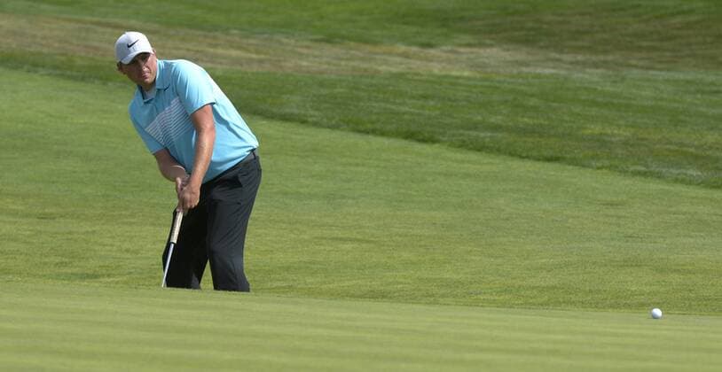 September 14, 2017 - U.S. - SPORTS -- Daniel Miernicki putts on the green during the New Mexico Open golf tournament at the Sandia Golf Course on Thursday, September 14, 2017. Sports News - September 14, 2017 - ZUMAab1_ 20170914_zaf_ab1_010 Copyright: xGregxSorberx