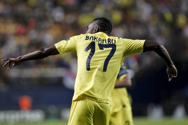 September 14, 2017 - Villarreal, Spain - 17 Cedric Bakambu of Villarreal CF celebrate after scoring the 2-1 goal during the UEFA Europa League Group A football match between Villarreal CF vs FC Astana at La Ceramica stadium in Villarreal on September 14, 2017. Villarreal CF v FK Astana - UEFA Europa League  - ZUMAn230 20170914_zaa_n230_352 Copyright: xJosexMiguelxFernandezx