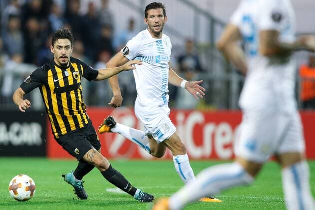 Fußball, EL, HNK Rijeka - AEK Athen SOCCER - EL, Rijeka vs Athens RIJEKA,CROATIA,14.SEP.17 - SOCCER - UEFA Europa League, group stage, HNK Rijeka vs AEK Athens. Image shows Andre Simoes (Athens). GEPAxpictures xMaticxKlansek
