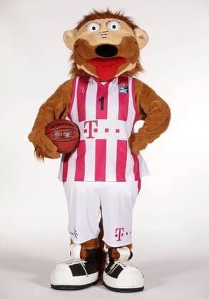 Maskottchen Bonni Telekom Baskets Bonn 2017 2018 Foto: Jörn Wolter