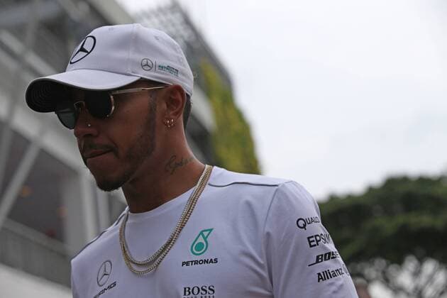 15.09.2017 - Lewis Hamilton (GBR) Mercedes AMG F1 W08 Singapore Grand Prix 14 - 17 September 2017 15.09.2017 - Lewis Hamilton (GBR) Mercedes AMG F1 W08 