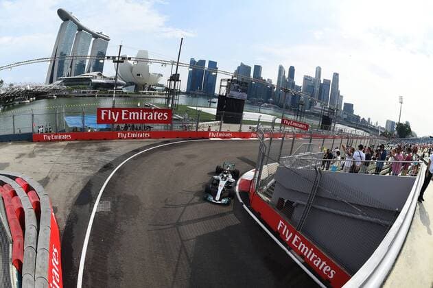 Rennstrecke von Singapur,Lewis Hamilton (GBR), Grosser Preis von Singapur 2017, Freies Training, Motorsport, Formel 1, 15.09.2017, Singapur Copyright: xEIBNER JERRYxANDREx EP_JAE