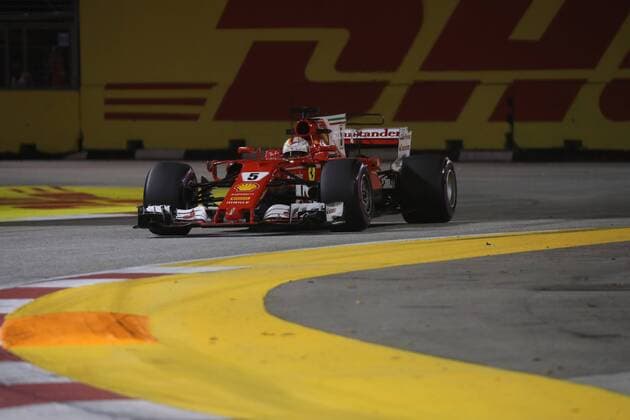 Singapore Grand Prix 14 - 17 September 2017 15.09.2017 - Free Practice 2, Sebastian Vettel (GER) Scuderia Ferrari SF70H 