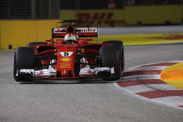 Singapore Grand Prix 14 - 17 September 2017 15.09.2017 - Free Practice 2, Sebastian Vettel (GER) Scuderia Ferrari SF70H 