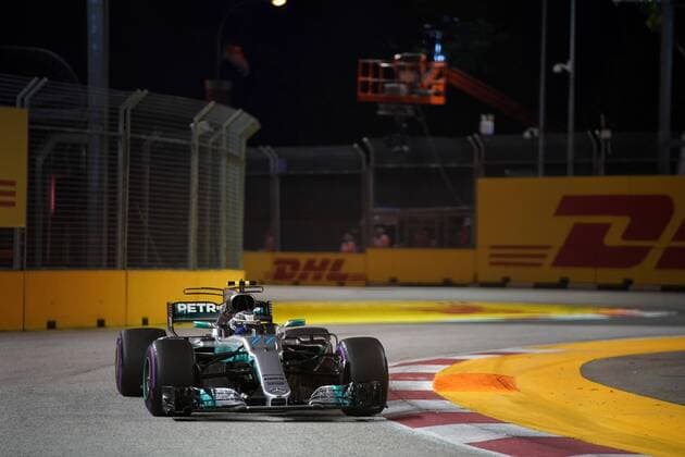 Singapore Grand Prix 14 - 17 September 2017 15.09.2017 - Free Practice 2, Valtteri Bottas (FIN) Mercedes AMG F1 W08 