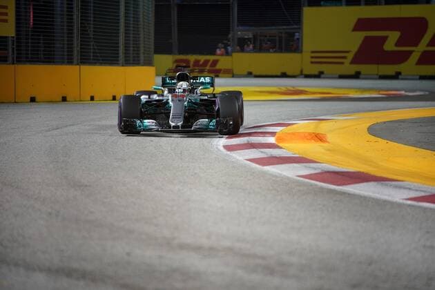 Singapore Grand Prix 14 - 17 September 2017 15.09.2017 - Free Practice 2, Lewis Hamilton (GBR) Mercedes AMG F1 W08 