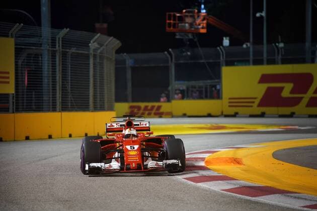 Singapore Grand Prix 14 - 17 September 2017 15.09.2017 - Free Practice 2, Sebastian Vettel (GER) Scuderia Ferrari SF70H 