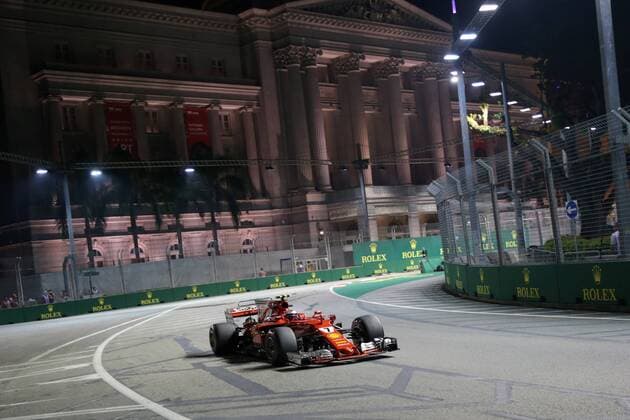 15.09.2017 - Free Practice 2, Kimi Raikkonen (FIN) Scuderia Ferrari SF70H Singapore Grand Prix 14 - 17 September 2017 15.09.2017 - Free Practice 2, Kimi Raikkonen (FIN) Scuderia Ferrari SF70H 