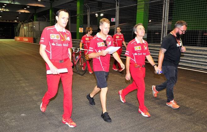 Sebastian Vettel, Scuderia Ferrari, formula 1 GP, Singapore, 15.09.2017 Photo:mspb Stefan Schneider Sebastian Vettel, formula 1 GP, Singapore,
