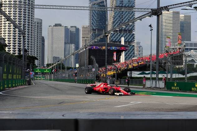 Sebastian Vettel, Scuderia Ferrari, formula 1 GP, Singapore, 15.09.2017 Photo:mspb Stefan Schneider Sebastian Vettel, formula 1 GP, Singapore,