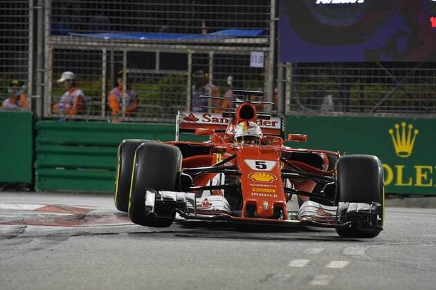 Sebastian Vettel, Scuderia Ferrari, formula 1 GP, Singapore, 15.09.2017 Photo:mspb Stefan Schneider Sebastian Vettel, formula 1 GP, Singapore,