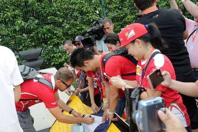 16.09.2017 - Sebastian Vettel (GER) Scuderia Ferrari SF70H Singapore Grand Prix 14 - 17 September 2017 16.09.2017 - Sebastian Vettel (GER) Scuderia Ferrari SF70H 