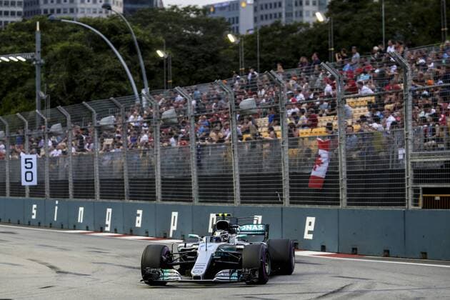 Motorsports: FIA Formula One World Championship WM Weltmeisterschaft 2017, Grand Prix of Singapore, 77 Valtteri Bottas (FIN, Mercedes AMG Petronas F1 Team), Singapore Singapore