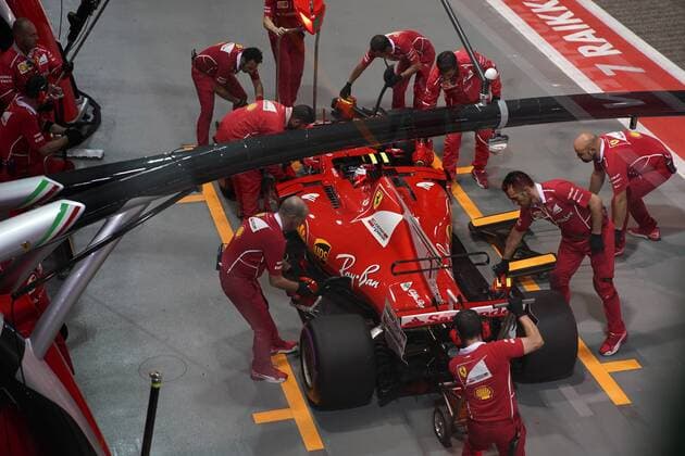 Singapore Grand Prix 14 - 17 September 2017 16.09.2017 - Qualifying, Kimi Raikkonen (FIN) Scuderia Ferrari SF70H 