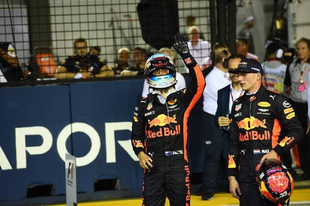 Daniel Ricciardo (AUS 3), Red Bull Racing, Max Verstappen (NEL 33), Red Bull Racing, Grosser Preis von Singapur 2017,Qualifying, Motorsport, Formel 1, 16.09.2017, Singapur Copyright: xAndre Eibner-Pressefotox EP_JAE