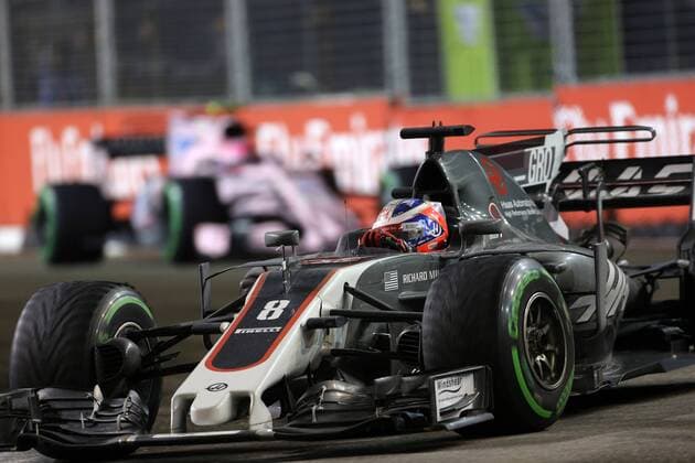 17.09.2017 - Race, Romain Grosjean (FRA) Haas F1 Team VF-17 Singapore Grand Prix 14 - 17 September 2017 17.09.2017 - Race, Romain Grosjean (FRA) Haas F1 Team VF-17 