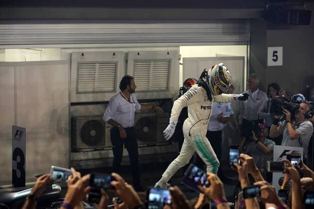 Singapore Grand Prix 14 - 17 September 2017 17.09.2017 - Race, Lewis Hamilton (GBR) Mercedes AMG F1 W08 race winner 