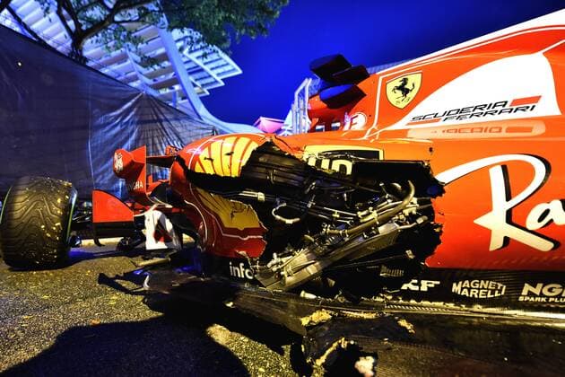 Motorsports: FIA Formula One World Championship WM Weltmeisterschaft 2017, Grand Prix of Singapore, car of 5 Sebastian Vettel (GER, Scuderia Ferrari), Singapore Singapore
